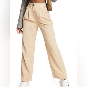 Topshop Women’s Cream Wide Leg Pants size 4